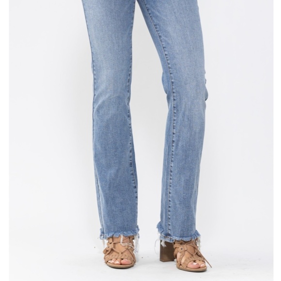 JUDY BLUE HIGH WAIST DOUBLE BUTTON BOOTCUT - Picture 5 of 7